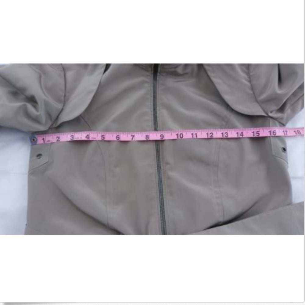Cole Haan Womens XS Khaki Rainwear Trenchcoat Hood - Picture 4 of 8